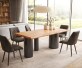 Table à manger Edge 200x100 XL acacia naturee Troa métal noir Live-Edge 5